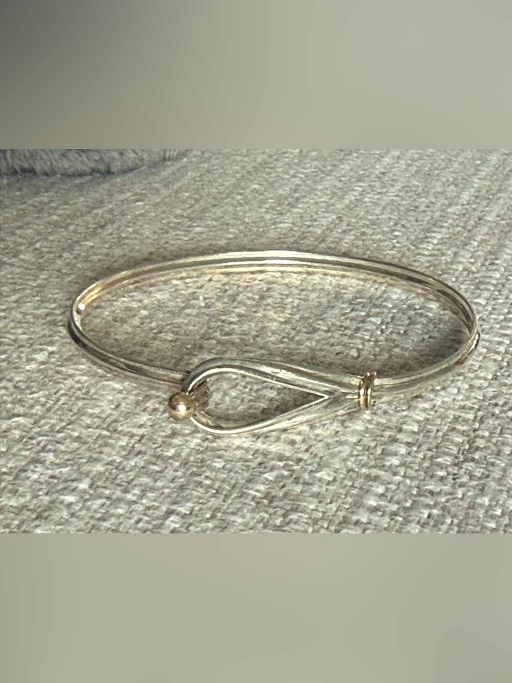 Vintage Tiffany & Co. Sterling and 18k Gold Hook and Eye Bracelet